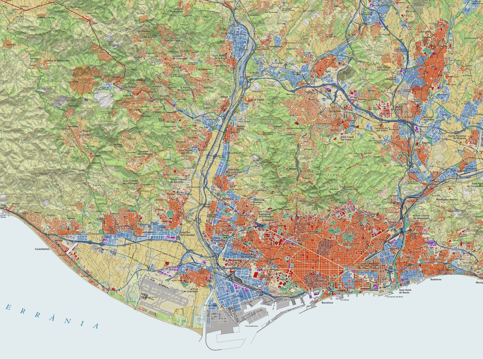 Mapa del dia: Mapa d’ussos del sol del Territori Metropolità de Barcelona