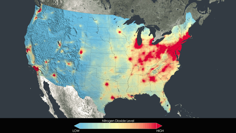 Mapa del dia:Disminució de la pol·lució a l’aire (NO2) als USA 2005-2011