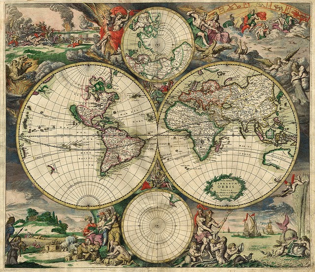 Mapa del dia: Mapa del Mon, 1689