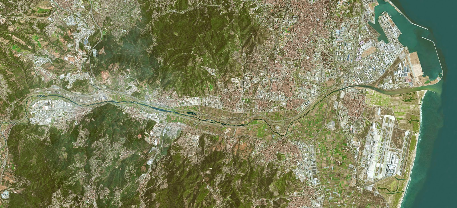 Mapa del dia: El tram final del riu Llobregat