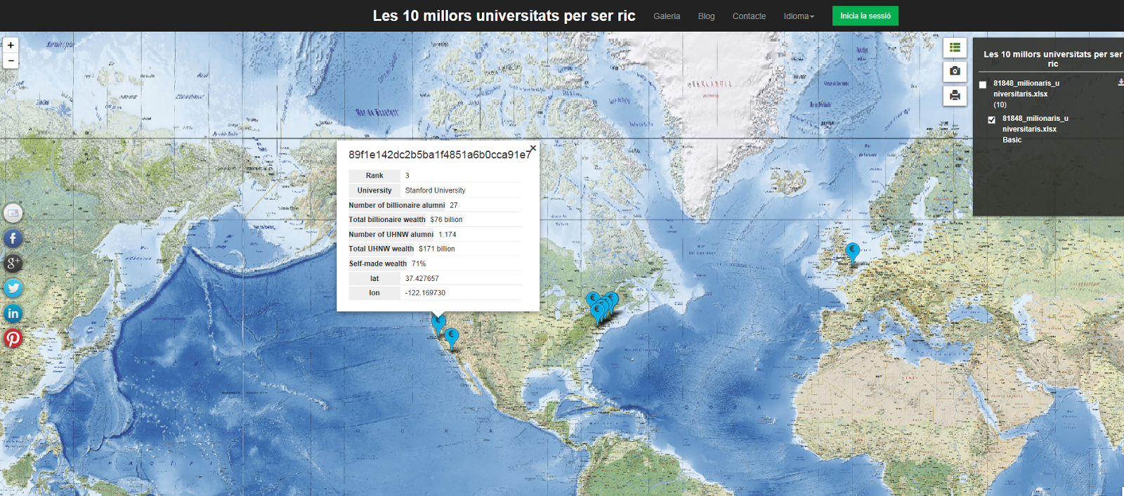 Mapa del dia: Les 10 millors Universitats per fer-se ric