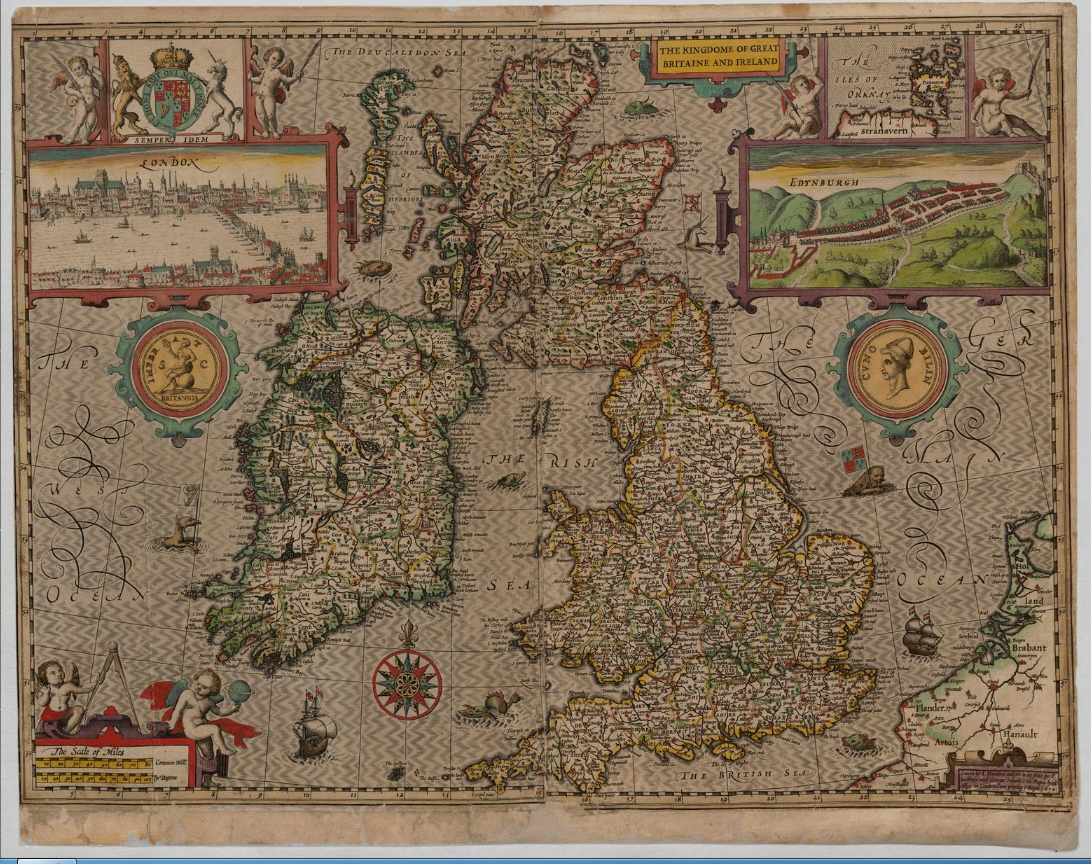 La “Cambridge digital Library” incorpora els mapes del atlas “Theater of the Empire of Great Britaine”
